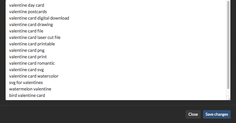 Etsy SEO Tag generator