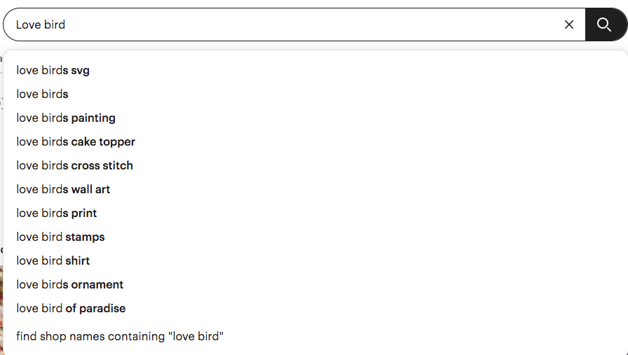 Etsy Keywords generator